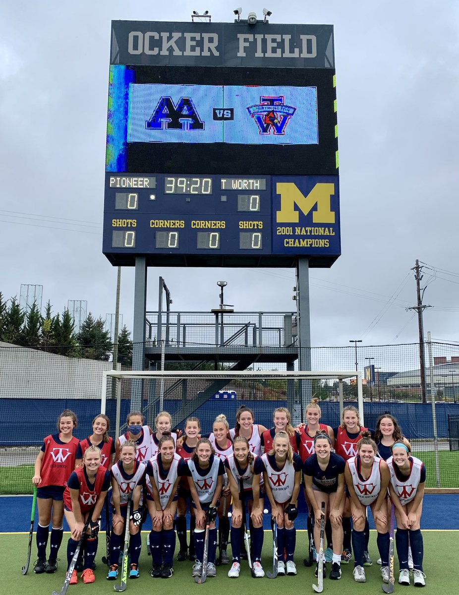CoachSimo10's tweet photo. Wow…what an experience for my players to play against a top team, Ann Arbor Pioneer, on Ocker Field! We cannot thank @umichfldhockey enough for graciously hosting us! Not the outcome we hoped for but nonetheless an incredible experience! #WeAreTW❤️💙#ItsWorthIt #BoilTheOcean https://t.co/jFJiSSYP8t