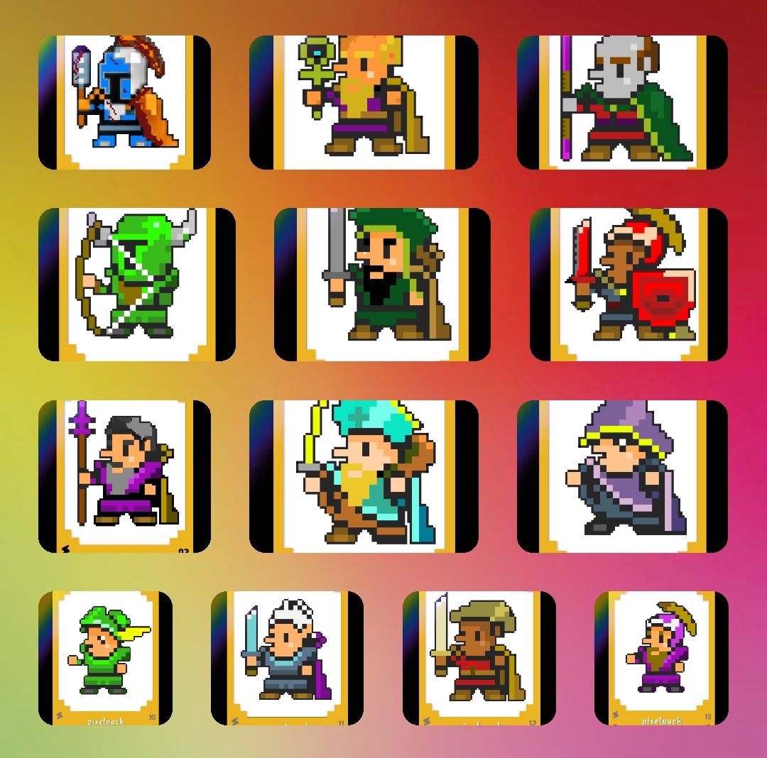 BobbySh95706687's tweet image. #PixelPack is a Colourful assortment of pixel characters all hand made and ready for battle. All cards will be listed soon🌠 
#nft #nfts #pixel #pixels #collectible #Pixelart