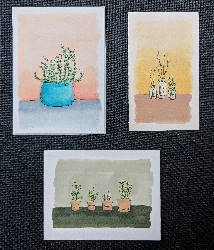 Fred_ArtWalk's tweet photo. Clare Artgeier takes inspiration from the sweet stillness of nature, and illustrates with soft colours and fine line work. She uses her love of visual texture and attention to detail to create each piece. 

#kwawesome #dtk #FAW2021 https://t.co/dJS56kxIgG