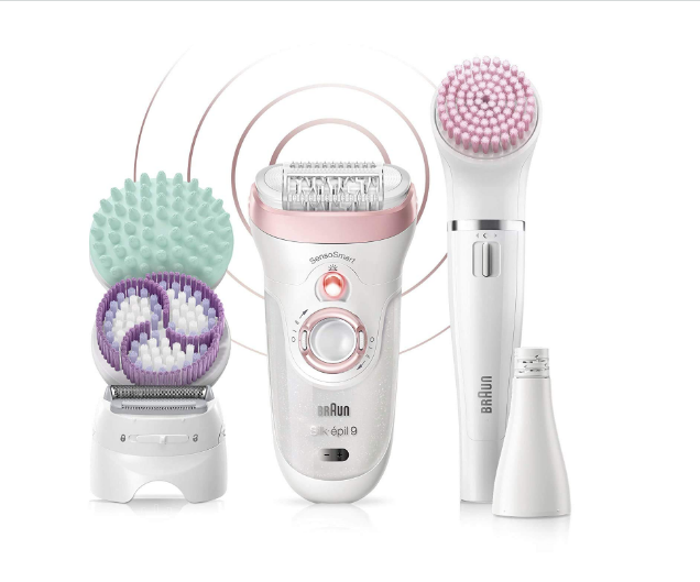 Braun Epilator Silk-épil 9 9-985, Facial Hair Removal for Women, Shaver, Cordless, Rechargeable, Wet & Dry, Facial Cleansing Brush Order Now:amzn.to/3uZhUqP #amazonposition #Amazon