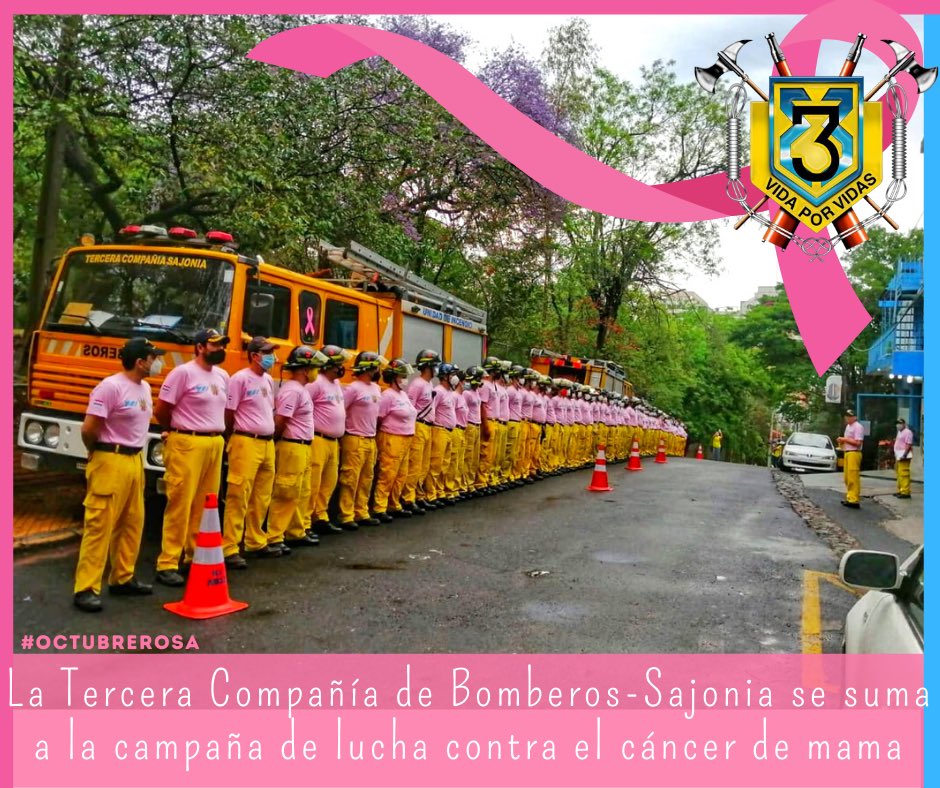 BomberosK3's tweet photo. “Octubre Rosa” es una campaña que se realiza en el marco de la conmemoración del mes de concienciación sobre el cáncer de mamas en mujeres y hombres, con el objetivo de reforzar las acciones para generar conciencia en la población.🎀

#OctubreRosaK3 https://t.co/D72rhAs2MF