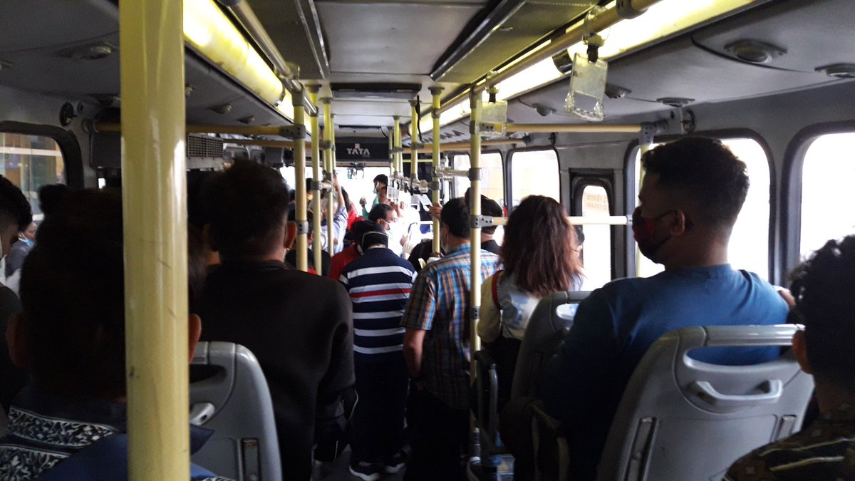 ujjwal_pradhan's tweet image. #AirIndia flouting all the COVID rules... transit bus overcrowded #AI887... request @HardeepSPuri Sir please interfere... this is happening everyday... @DGCAIndia