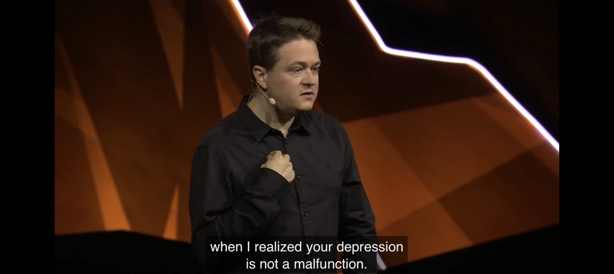 themiddlemagph's tweet photo. “If you’re depressed, if you’re anxious, you’re not weak. You’re not crazy. You’re not, in the main, a machine with broken parts. You’re a human being with unmet needs.”

Watch here: https://t.co/vqCg41af0w

#WorldMentalHealthDay https://t.co/JlbqmLWcho
