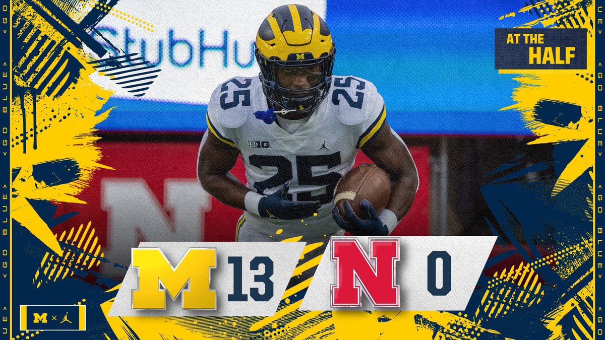 UMichFootball's tweet photo. halftime.
#GoBlue https://t.co/pZhUV7CwwJ