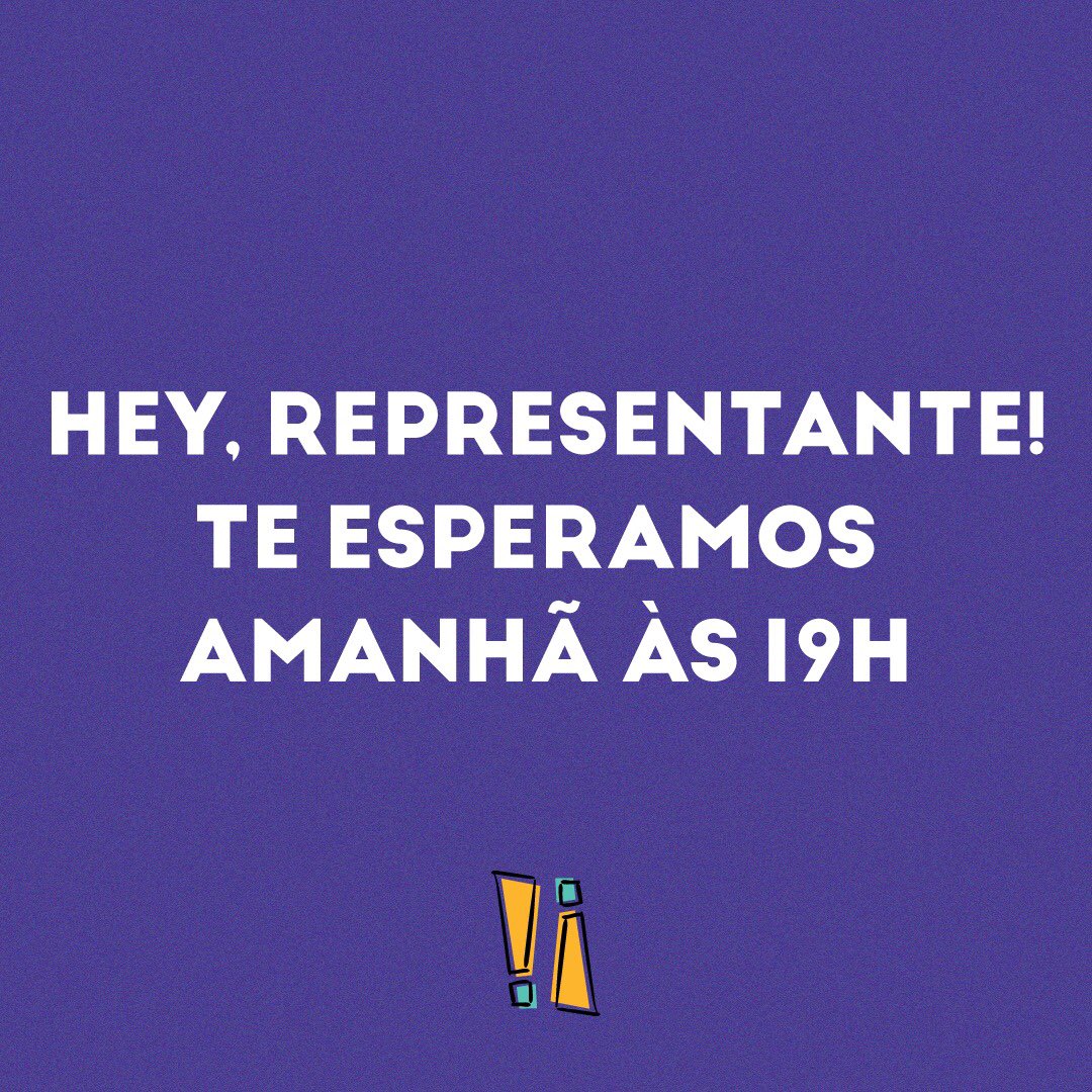 GEIFDespertar's tweet photo. Eaí, representante! 
Não vai esquecer, amanhã temos um encontro marcado às 19h ⏰ https://t.co/k5R19lIsZi