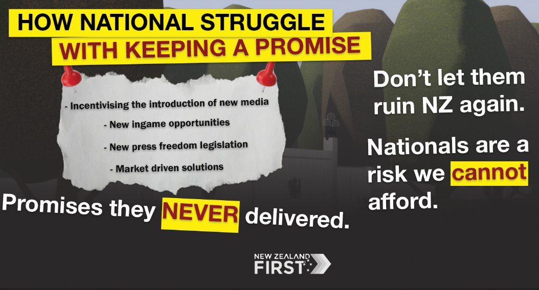 NzfRblx's tweet image. National: the party of failed promises. The National Government has failed to commit to the very mandate they brought to the election. It is time for the party that stands for REAL PROGRESS to be elected into Government.

#NZF
#Forprogress
#Forall