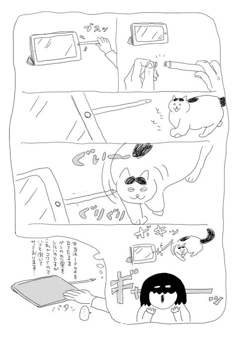 Apple Pencil(第一世代)の充電の時
いつも恐れていること
#さくまのまんが
いつも一瞬、ちょっとくらいなら立てままでいいかな?とも思うのですが結局倒します…。 