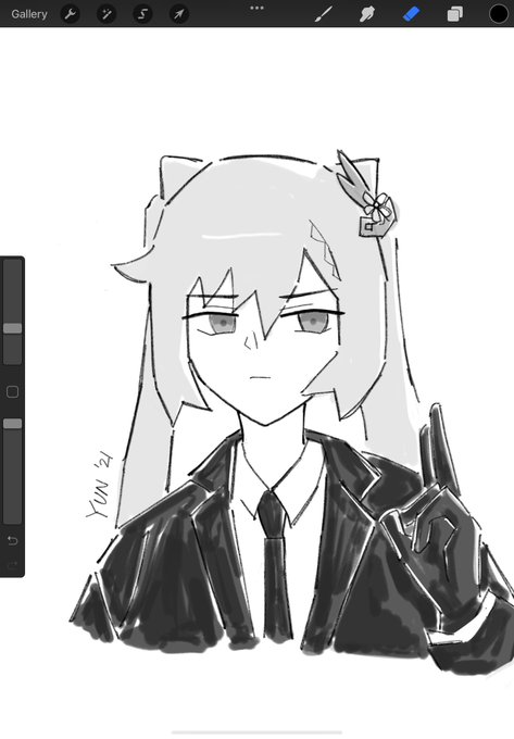 suit keqing doodle cause i miss her 