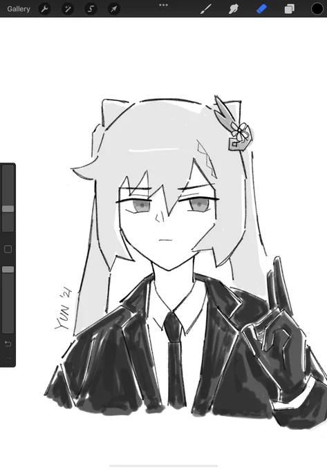 suit keqing doodle cause i miss her 
