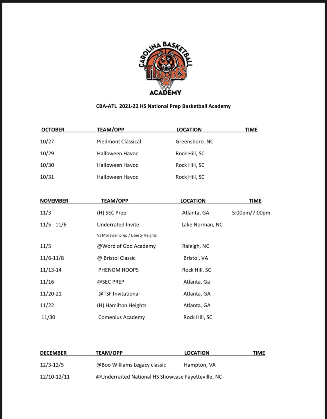 Carolina Basketball Academy GA (@CarolinaBasket6) / Twitter