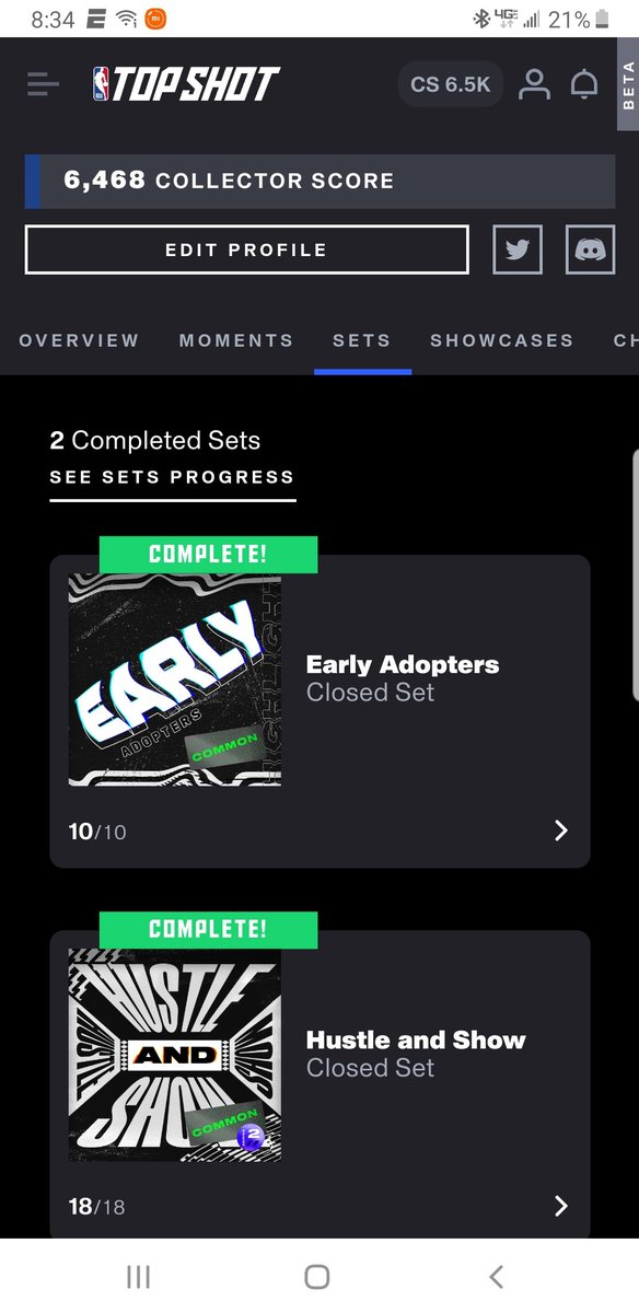 lharrisonwest's tweet photo. @MintJuicestl Not sure if I'm on your list. Disregard The Early Adopters set. I'm not trying to flex, promise (even though I just completed it today and it's taken me 6 months). TS:Lharrisonwest #HustleAndShow #NBATopShot https://t.co/V1Om7aZ1KV
