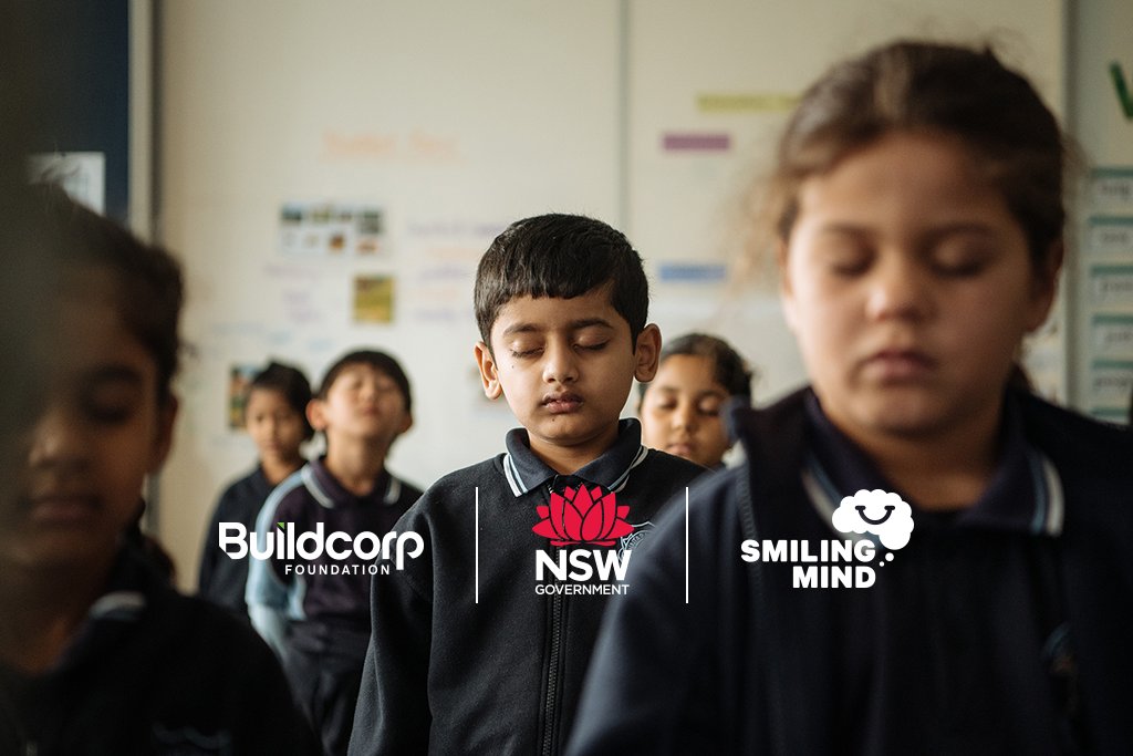 BuildcorpFn's tweet photo. This World Mental Health Day why not explore mindfulness practices to #LookAfterYourMentalHealth Recent results from our @Smiling_Mind Schools Program showed preventative wellbeing benefits for teachers, students &amp; families - check out the evidence: https://t.co/nP14TfnTZS
#WMHD https://t.co/nzhikwtsUV
