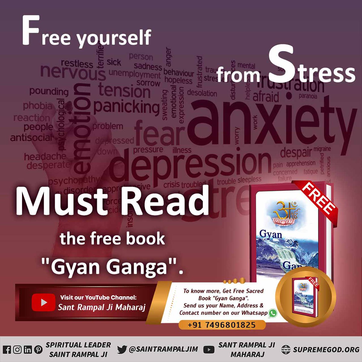 Lakhandasahirwa's tweet photo. #HowToFindMentalPeace
With the knowledge given by Sant Rampal Ji Maharaj Ji, all the vices and bad thoughts are curbed. And get peace of mind. Must read holy book "Gyan Ganga".
Sant Rampal Ji Maharaj https://t.co/1G4ea5tZVq