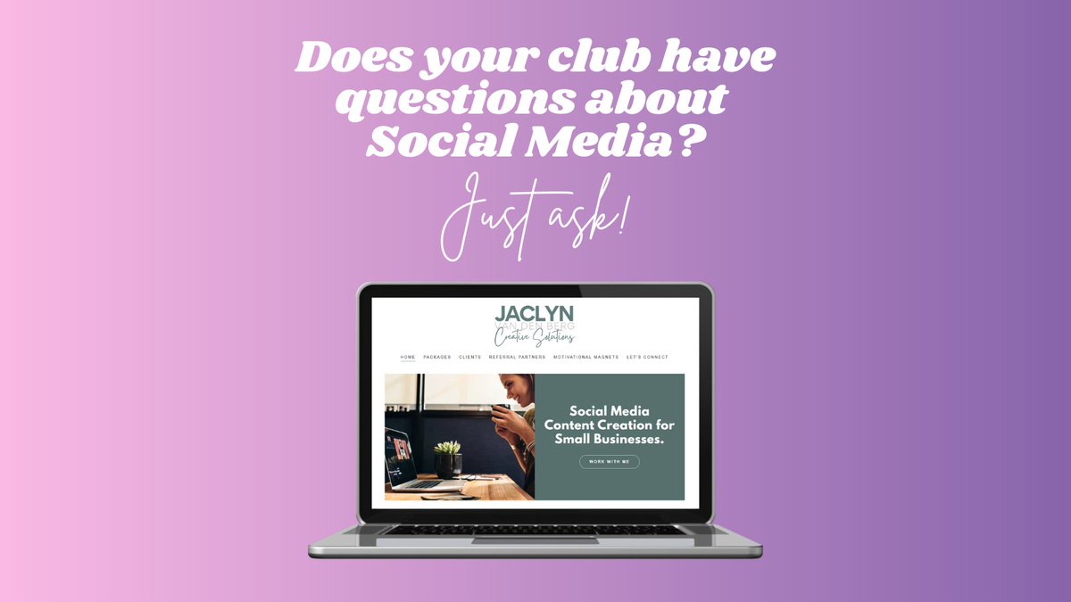 wcsoroptimist's tweet photo. Does your club have social media questions that you could use some help with? Feel free to email Jaclyn Van Den Berg of Jaclyn Van Den Berg Creative Solutions (https://t.co/7qRCoidP6a) at jaclyn@jaclynvandenberg.com with your questions. #wcsoroptimist https://t.co/lU15o9ML0i