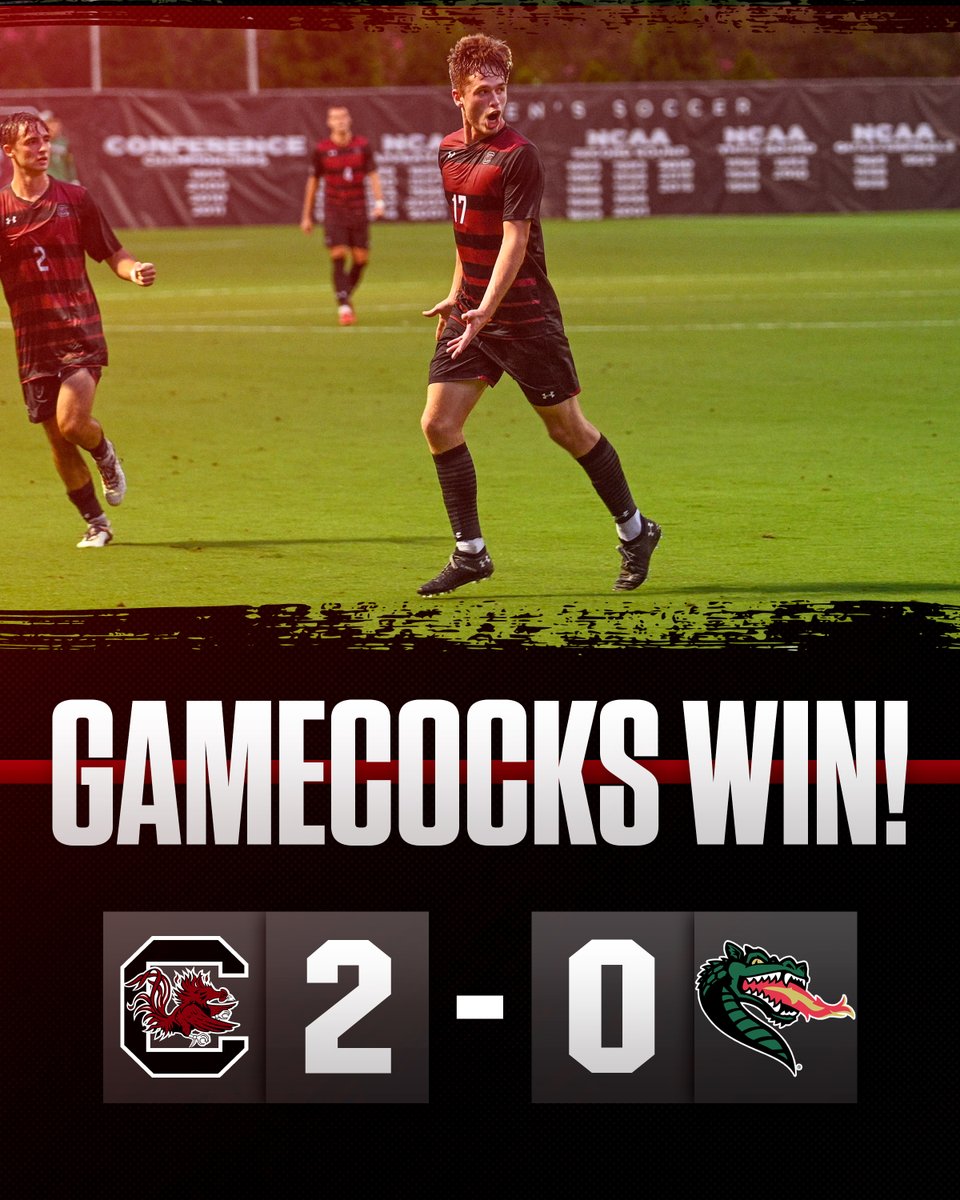 GamecockMSoccer's tweet photo. Final from Birmingham! #Gamecocks 🐓

The Gamecocks win it behind two goals from Logan Frost. https://t.co/08fXSYA7ja