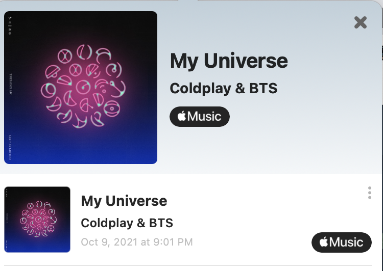 hcohnmit's tweet photo. OH YEAH!!! jamming out to #MyUniverse being played on @MostRequestLive #MostRequestedLive for the 2nd time tonight!! Thanks @OnAirRomeo and team!! Listening from @965TDY!!!
Hope to hear #BTS_Butter #ButterTheRemix and My Universe again tonight!!! 💜💜 https://t.co/sRpwyOBWKG