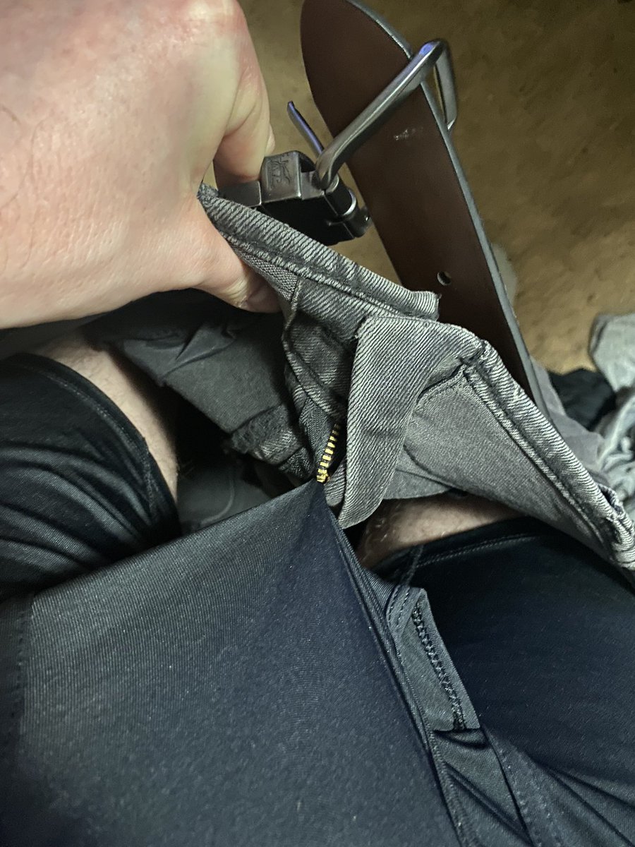ChanceMinter's tweet photo. I came this close to zipping my dick into my pants. Must be my lucky day https://t.co/R85fALlOMp