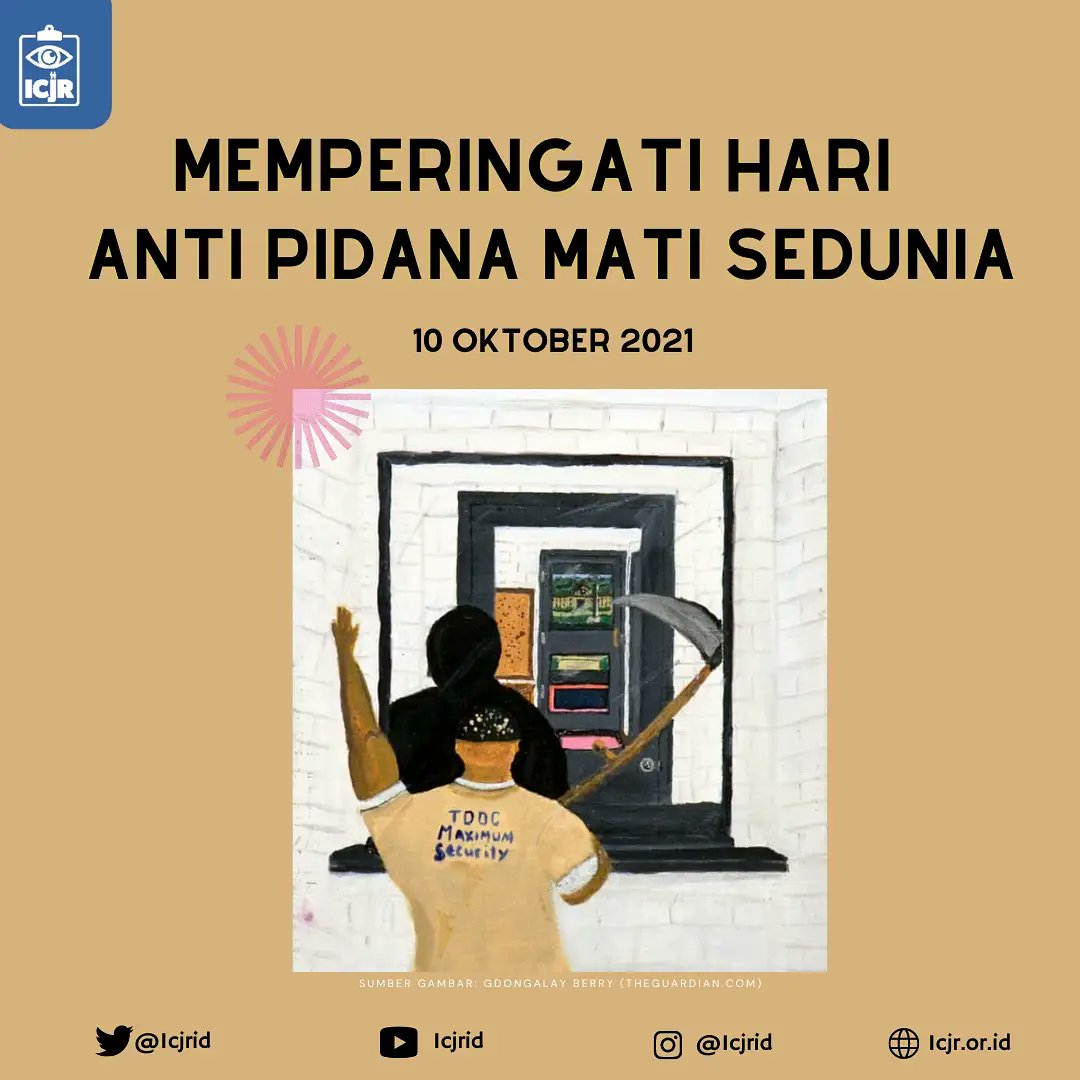 ICJRid's tweet photo. [Hari Anti Pidana Mati Sedunia] 

Dalam rangka memperingati Hari Anti Pidana Mati Sedunia, mari kita baca sebuah kisah dari Merry Utami dalam infografis ini!

#HariAntiPidanaMati #AntiPidanaMati #MerryUtami https://t.co/jDHBIeSXKc