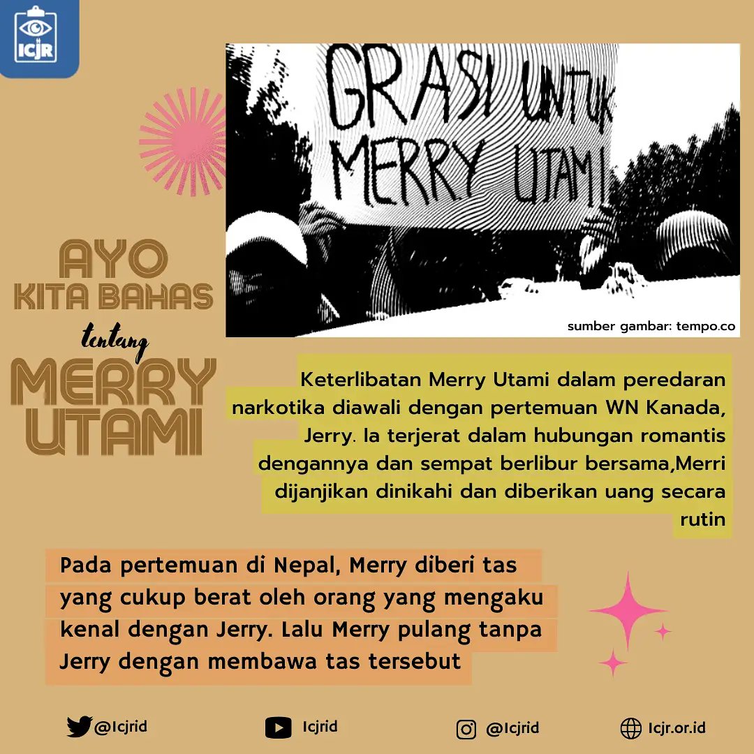 ICJRid's tweet photo. [Hari Anti Pidana Mati Sedunia] 

Dalam rangka memperingati Hari Anti Pidana Mati Sedunia, mari kita baca sebuah kisah dari Merry Utami dalam infografis ini!

#HariAntiPidanaMati #AntiPidanaMati #MerryUtami https://t.co/jDHBIeSXKc