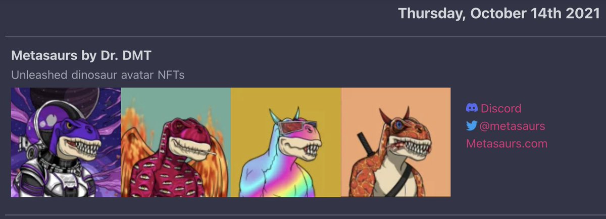 Metasaurs by Dr. DMT tweet media