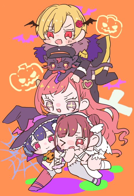 前描いたハロウィンの絵かなりかわいいな 