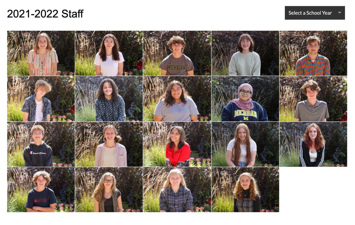 Announcing...
the 2021-2022 Northern Light Staff! 

This talented group of new reporters is led by editor in chief Astrid Code (12), assistant editor Brie Quick (11), and associate editors Jackson Barnard (11), Avery Bogemann (10), and Miles Slocum (12).