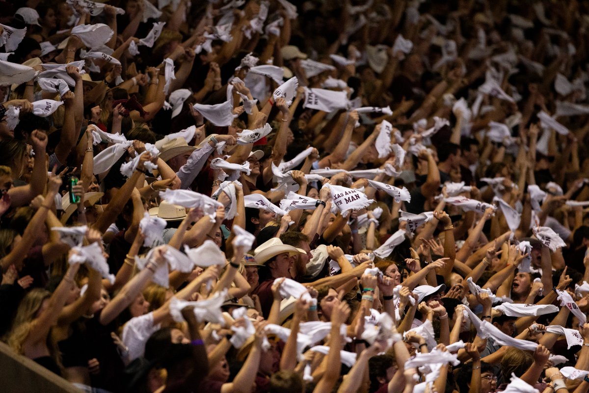 12thmanPR's tweet photo. Announced attendance against Alabama is 106,815 which ranks second all-time at Kyle Field. #GigEm https://t.co/1yzNVZkXGL