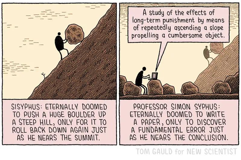 If Sisyphus were an academic
