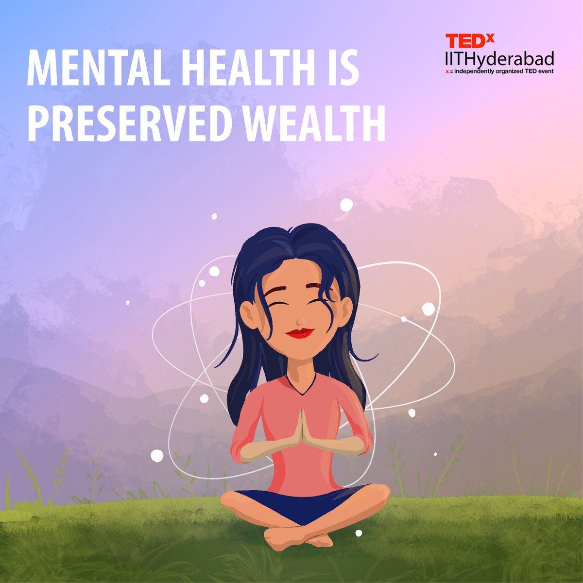 Let's #heal together with a smile 
Let's walk that extra mile
Let's make the most out of it
#Mentalhealth #relax #peaceofmind #tedx