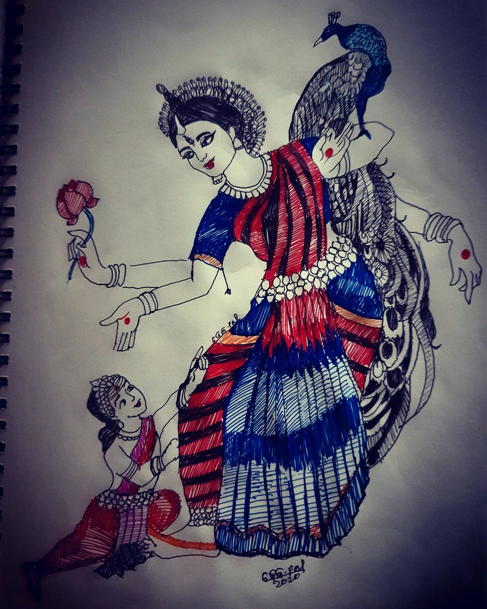 debabrata_pall's tweet image. Morning creative rapid sketch about skanda mata occasion of panchami  navratri...☺🌷🙏🌷🌷🌷🌷
#debabratapal #creativesketch #art #abstractart #artist #visualstoryteller 
@sonal_mansingh @narendramodi @sambitswaraj @dpradhanbjp @sangeetnatak @SrBachchan