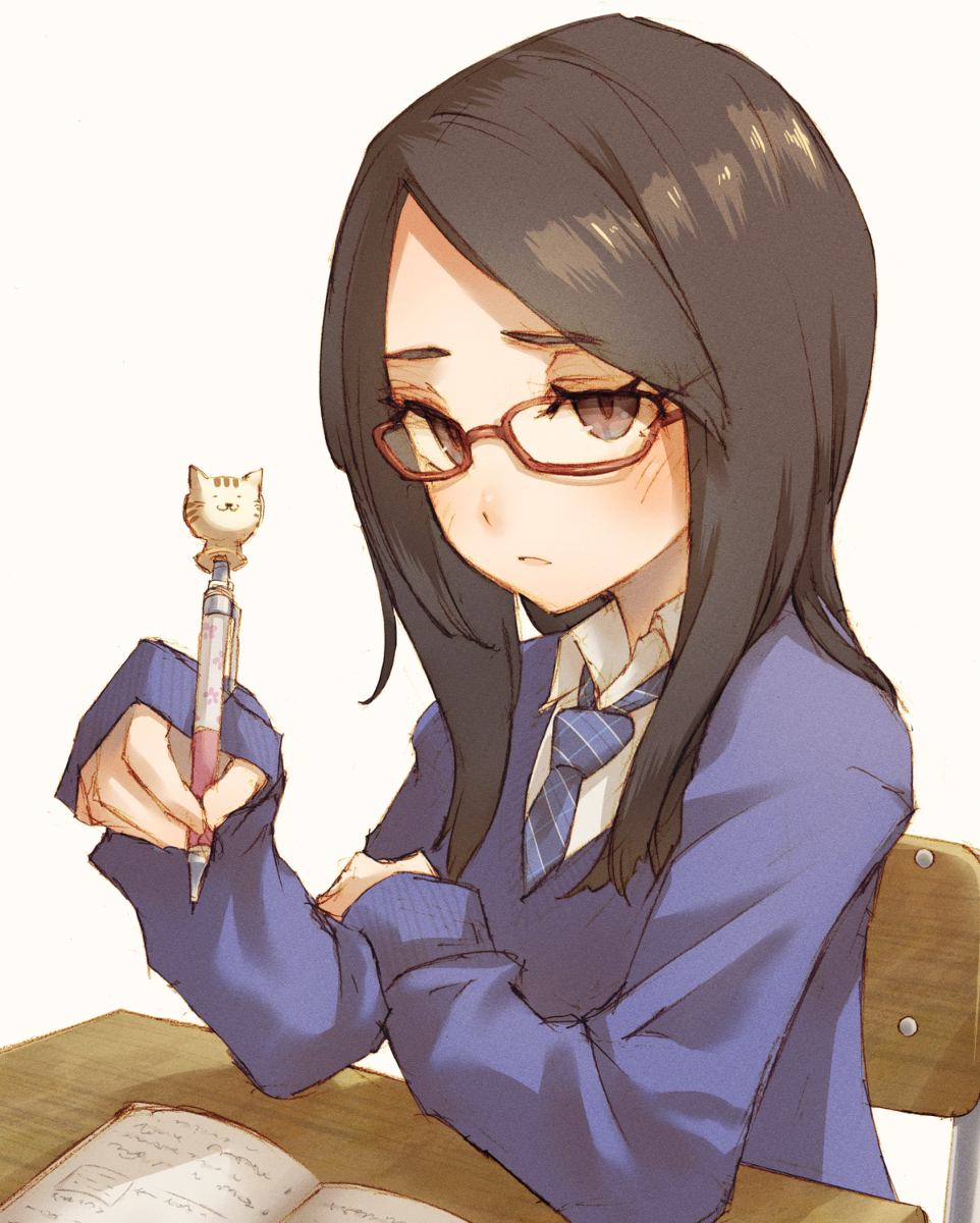 微妙な可愛いものが好きな学級委員長 女の子 オリジナル 制服 女子高生 池田圭紀のイラスト