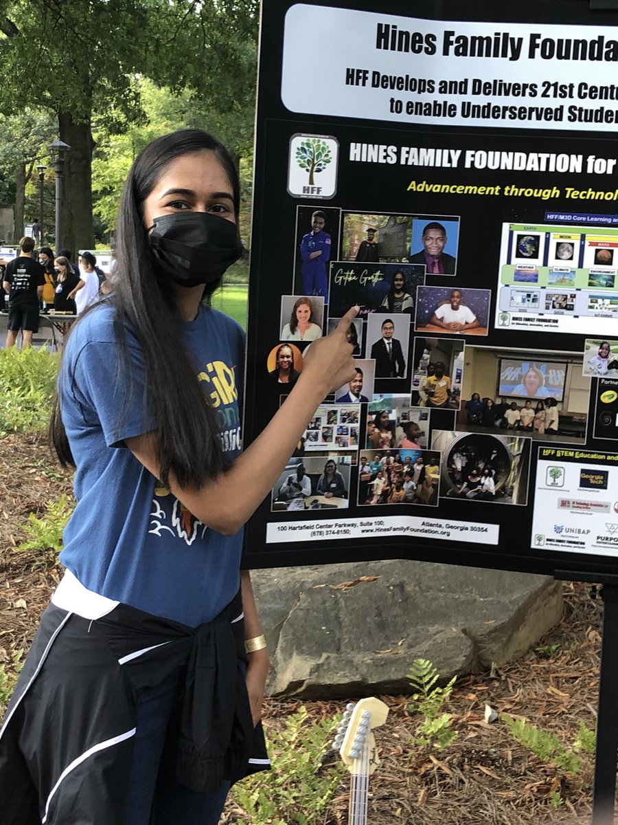 GitikaGorthi's tweet photo. It was so incredible meeting @SpaceHines (Mr. John Hines), the founder of #TheHinesFamilyFoundation, in-person today!! I am so honored that the HFF and @IgnitedThinkers have a STEM Education Alliance Partnership. Very excited to foster a more diverse space ecosystem✨🥰🤩🚀 https://t.co/IiovGfvDlq