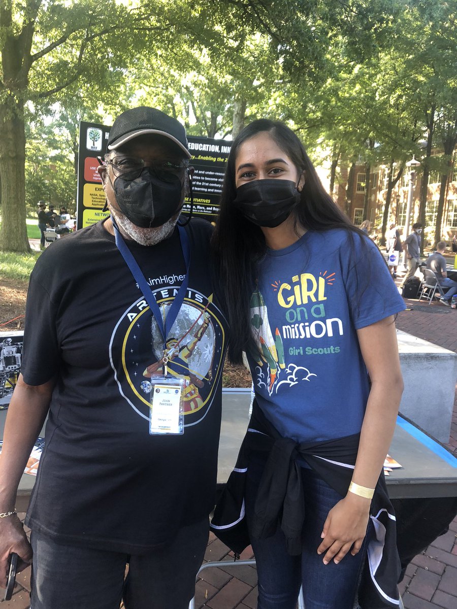 GitikaGorthi's tweet photo. It was so incredible meeting @SpaceHines (Mr. John Hines), the founder of #TheHinesFamilyFoundation, in-person today!! I am so honored that the HFF and @IgnitedThinkers have a STEM Education Alliance Partnership. Very excited to foster a more diverse space ecosystem✨🥰🤩🚀 https://t.co/IiovGfvDlq