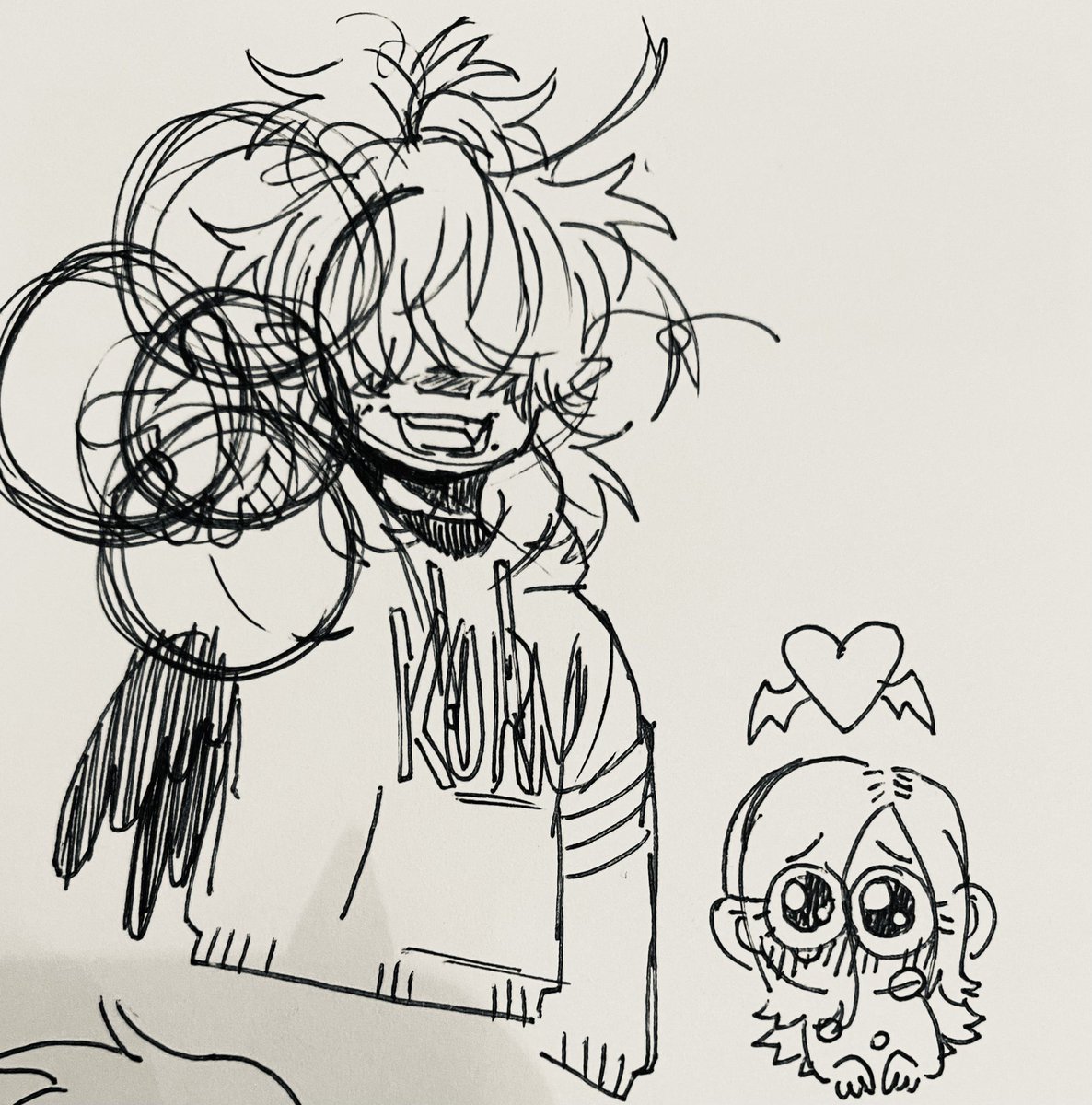 gabe and clover pen doodles 