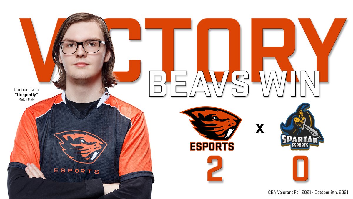 GGs <a href="/SJSU_Esports/">SJSU Esports</a>!

OSU #Valorant gets the decisive 2-0 win over SJSU in <a href="/CEA_Hub/">Collegiate Esports Association</a> 

"Connor definitely saved us that breeze game. Connor alone won us three rounds." Dylan "Neon" Trull