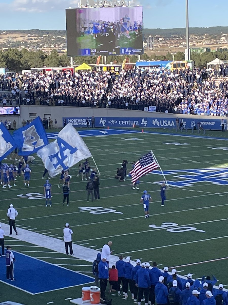 Got to finish a great trip through the Rocky Mountains by going to the Air Force academy FB game today