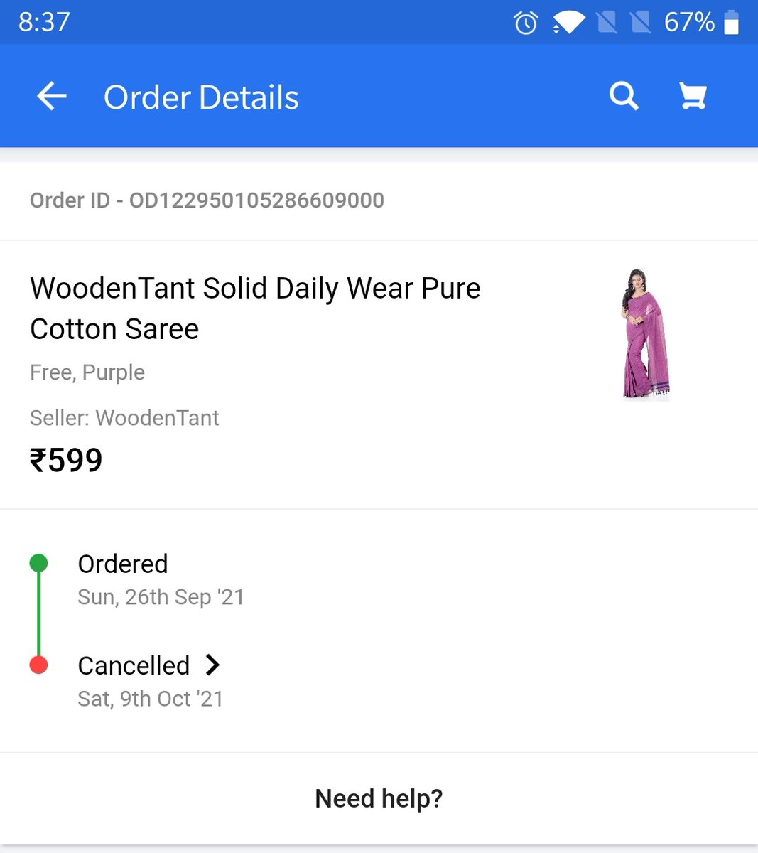 twittbipul's tweet photo. @Flipkart @flipkartsupport How the BB days became nightmare for me ? @Flipkart knows the answer. There will be many more whose orders got cancelled automatically by the so called courier partners. Give a shoutout if you are also the victim.#NightmareBBDays https://t.co/4tRj8oGhjy
