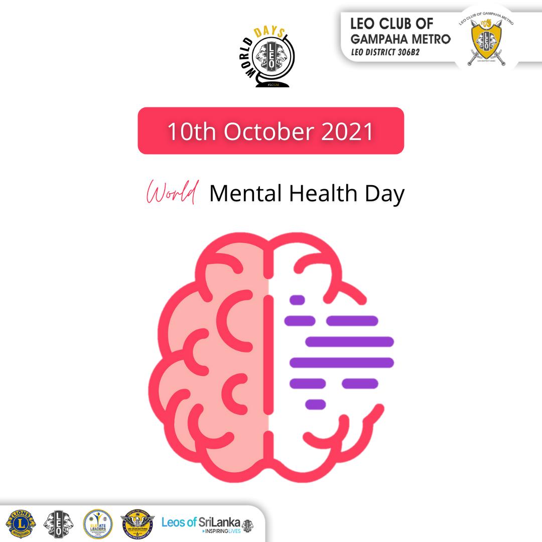 LeoGampahaMetro's tweet photo. Making everyone in the world more aware of the issues that are faced by people struggling with mental health is a great way to offer the beginning of a solution to the problem.
#MentalHealthDay
#worlddays
#leosofgampahametro
#leodistrict306B2
#leosofSL
#SriLanka https://t.co/uVlbGIh8TU