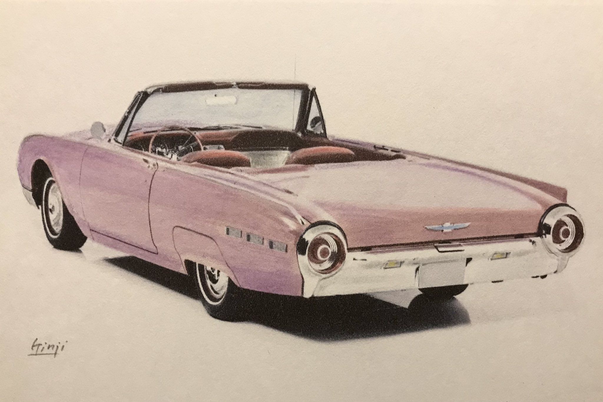 Uzivatel 松原銀次 𝔊𝔦𝔫𝔧𝔦𝔐𝔞𝔱𝔰𝔲𝔟𝔞𝔯𝔞 Na Twitteru 1962 フォード サンダーバード アメ車 水彩色鉛筆画 Ford Thunderbird Convertible Watercolor Colorpencil Drawing T Co Giq7ylqxgi Twitter