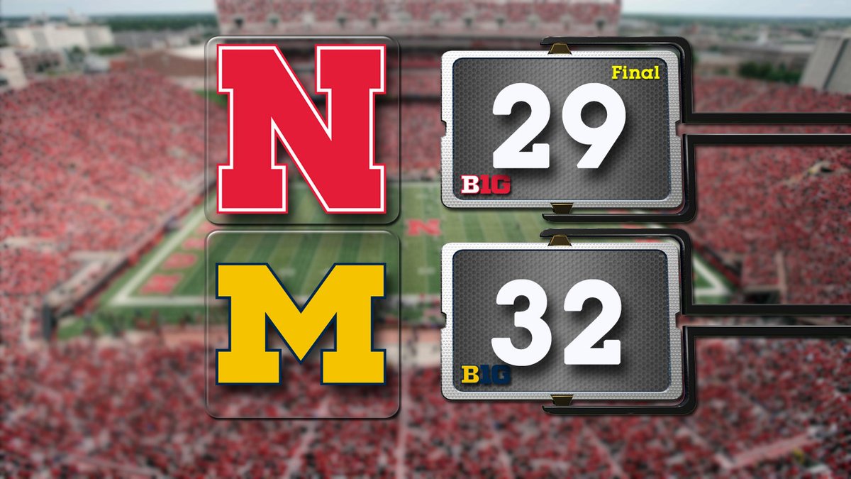 1011_News's tweet photo. Michigan has defeated Nebraska, 32-29. https://t.co/ukiwx400Rz