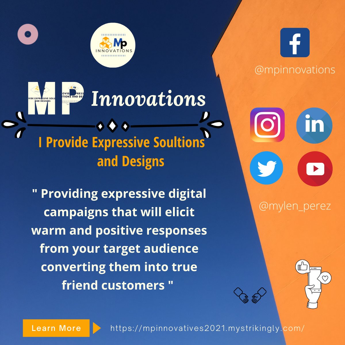 mylen_perez's tweet photo. Digital businesses create a "Tagline" to promote and be recognized. Here goes my tagline for promoting myself as a freelancer. 📱
Visit my website @ https://t.co/OPXEbKOZie
#followmpinnovatives #mylenasvirtualassistant #virtualassistanceservices 
 #freelance #graphicdesigns https://t.co/uPygfiK6wc