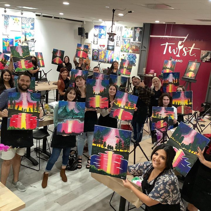 PWATPlano's tweet photo. https://t.co/EHwph78kl5 much fun painting these galactic geysers! Great job everybody! https://t.co/E7gE6Vm3UL