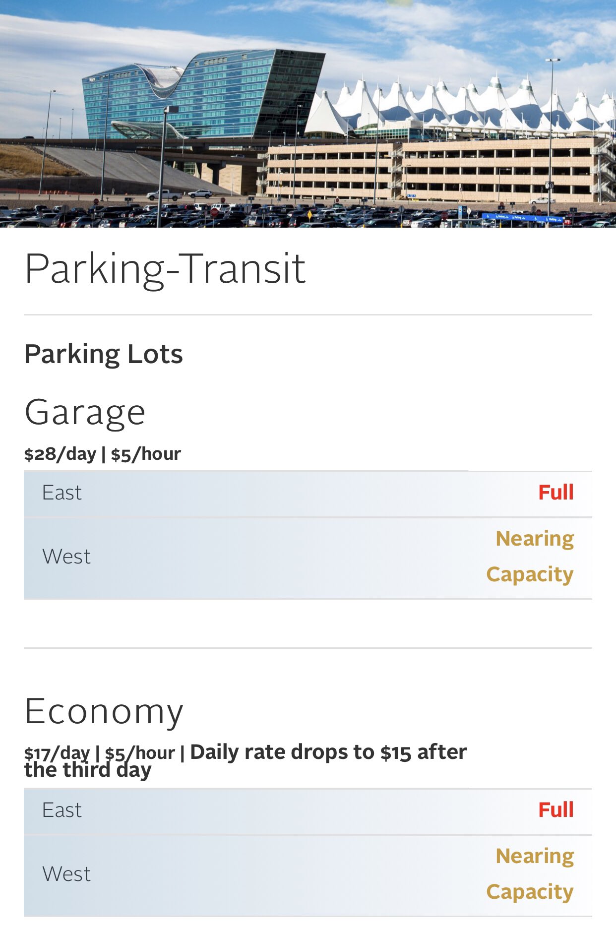 Lot 10 parking rate 2021