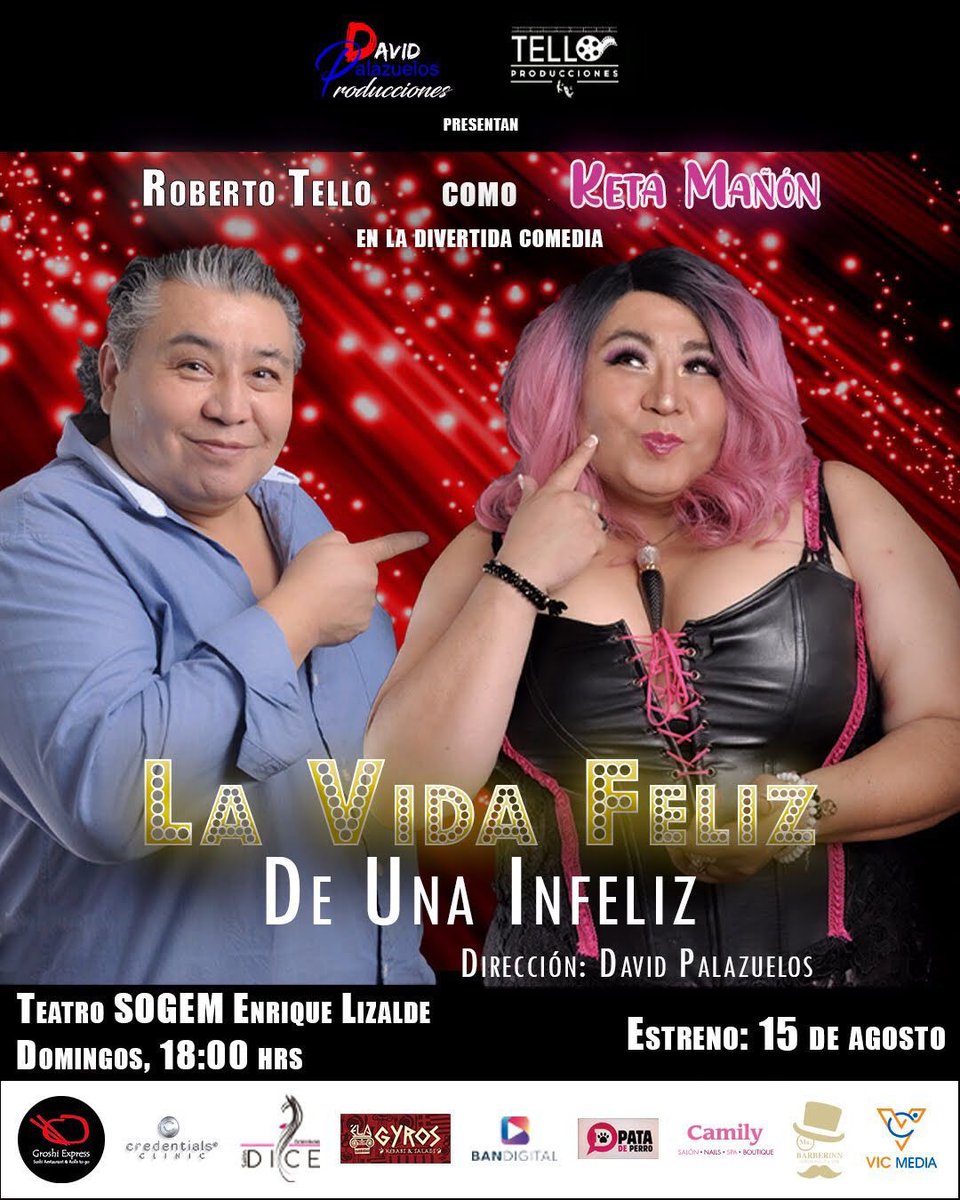 🎁REGALA TEATRO

Amigos <a href="/dpalazuelos/">david palazuelos</a> tiene unos pases dobles para que mañana vayamos al estreno de ''LA VIDA FELIZ, DE UNA INFELIZ''

¿Quien se apunta ?