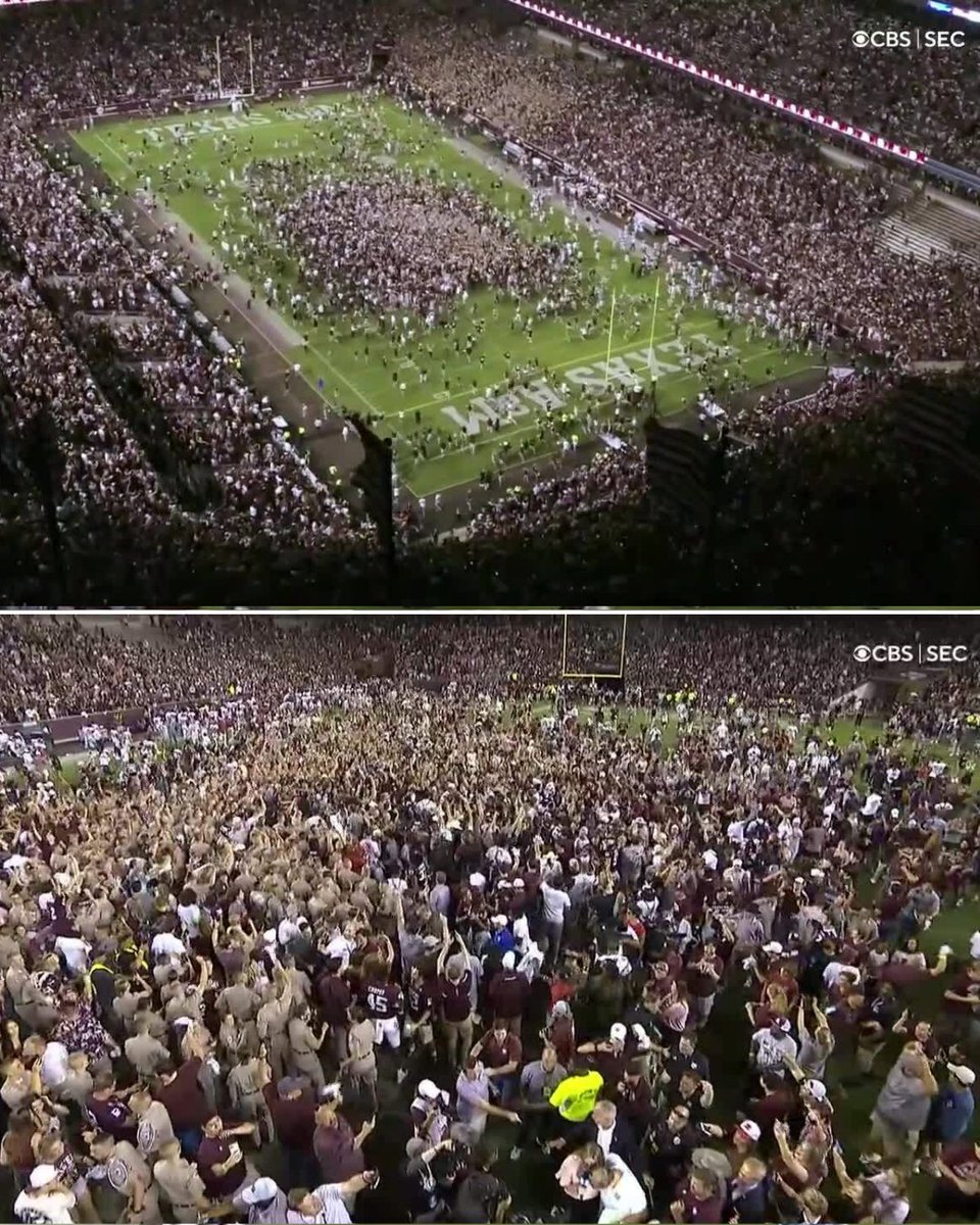 SportsCenter's tweet image. WHAT A SCENE IN COLLEGE STATION ‼️