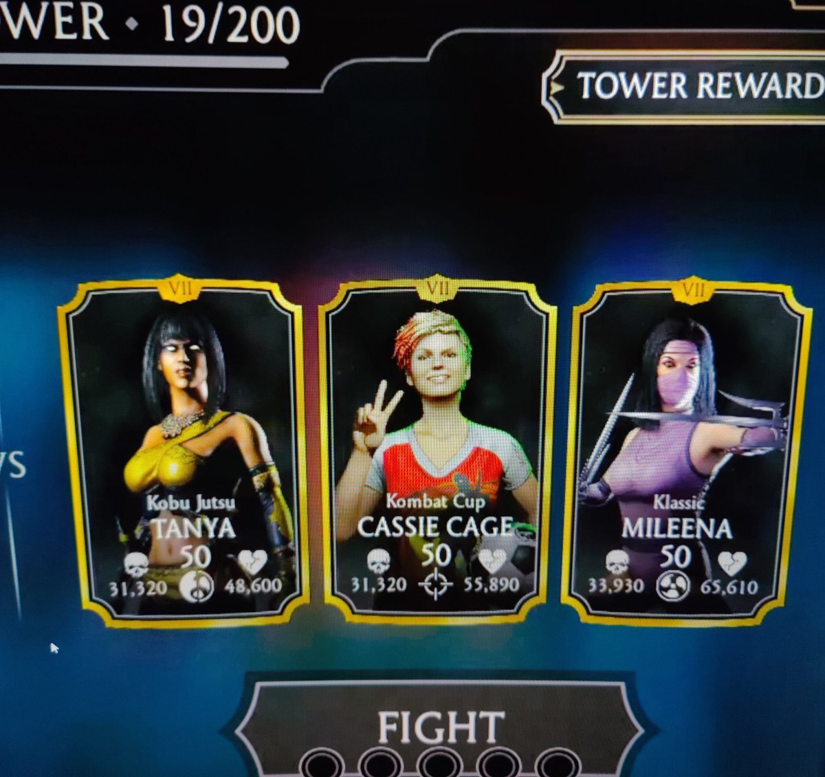 mgabMKMobile's tweet photo. Kombat cup Cassie for the first time #19 , full Kombat cup team battle #60 and mk11 team with Nightwolf at battle #100 #FatalTower #mkmobile #soon https://t.co/xV8qVrL9MI