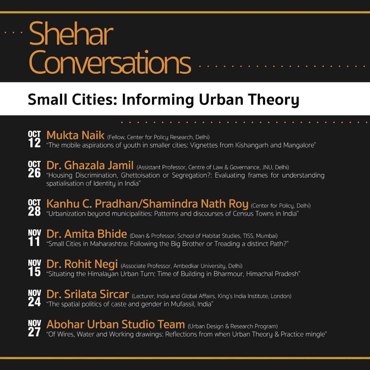 shilpadahake's tweet photo. For past 6 months, I am working with an interdisciplinary group in a small border city of Punjab - Abohar. Small cities have a lot to tell us in terms of urban theory and practice. To create vocabulary of the ‘urban’ that speaks from the small city, we have organized this series https://t.co/gaN0rYLjgH