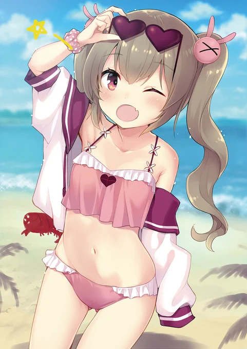 #秋だけどまだ全然暑いので水着絵再掲してもいい 