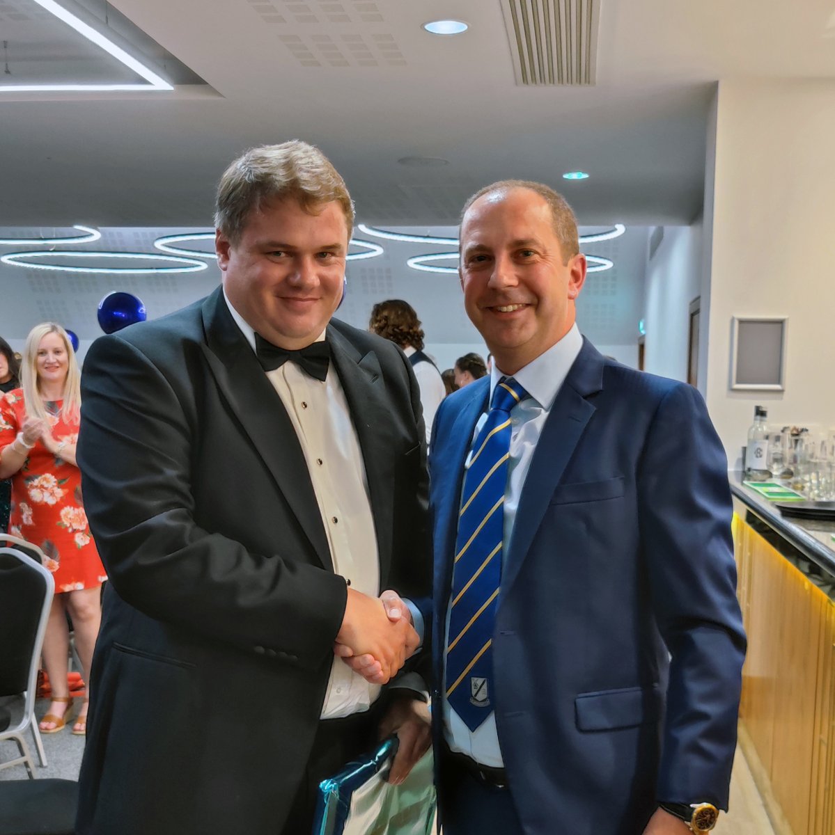 UpminsterCC's tweet photo. At last night’s Dinner and Dance, our Chairman Oliver Peck was recognised for his incredible service to the club when he was made the ninth current Life Vice President of Upminster Cricket Club. Congratulations to Oliver for this hugely deserved honour. https://t.co/89pZsXIG2t