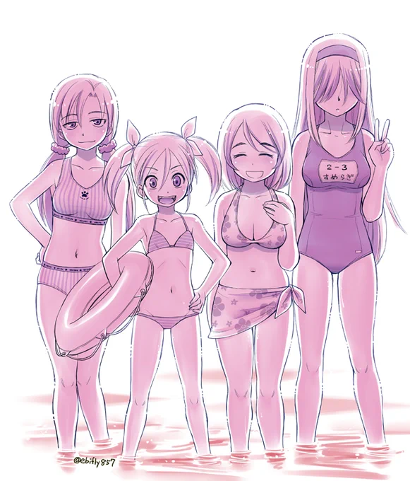 今日も暑かったので
#秋だけどまだ全然暑いので水着絵再掲してもいい 